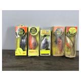 Lot of 5 Collectible Aqua Sonic Fishing Lures in Boxes