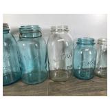 Lot of 13 Vintage Canning Jars - Presto - Ball - Atlas - Kerr