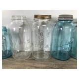 Lot of 13 Vintage Canning Jars - Presto - Ball - Atlas - Kerr