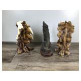 3 - Figurines - Eagle / Wolf & Buffalo