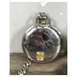 Nascar Dale Earnhardt Pocket Watch-Franklin Mint With Leather Case
