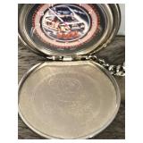 Nascar Dale Earnhardt Pocket Watch-Franklin Mint With Leather Case