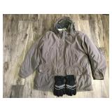 Croft & Barrow Hooded Winter Jacket & a Pair of Ice Armor Gloves