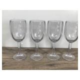 4 - Plastic Wine Glasses with Gull Lake Engraved on the Front