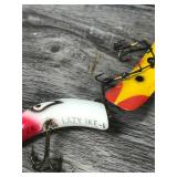 Lot of 10 Flatfish & Lazy Ike Collectible Fishing Lures