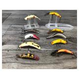 Lot of 10 Flatfish & Lazy Ike Collectible Fishing Lures