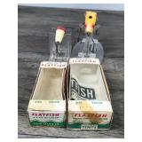2 - Collectible Helin’s Flatfish Fishing Lures in Boxes