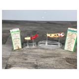 2 - Collectible Helin’s Flatfish Fishing Lures in Boxes
