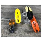 Lot of 4 Large Collectible Flatfish Fishing Lures
