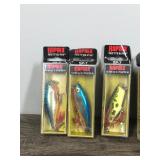 Lot of 7 Rapala Skitter Pop Fishing Lures in Boxes