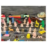 Vintage Cake Topper Figurines, Gum Ball Toys and More