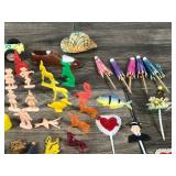 Vintage Cake Topper Figurines, Gum Ball Toys and More