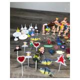 Vintage Cake Topper Figurines, Gum Ball Toys and More