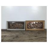2 - Vintage Stamping Plaque Embossed man Women Nude copper mythology Ussr Soviet