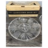 Vintage Federal Glass Snack Plates 