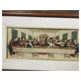 2 - Wall Hanging Religious Pictures of the Last Super - Both are 3D