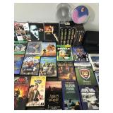 Lot of DVD Movies - VHS Tapes - Music CD’s - Music Cassette Tapes and 4 CD Cases