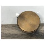 Vintage Brass Clock with Large Magnified Bubbled Glass  - Heavy