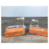 2 - Collectible Johnson’s Silver Minnow Fishing Lure Spoon in Boxes