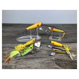 Lot of 6 Collectible Sputterbug Fishing Lures