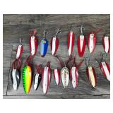 Lot of 17 Collectible Fishing Spoons - see description for more info