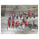 Lot of 17 Collectible Fishing Spoons - see description for more info