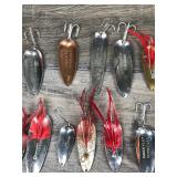 Lot of 17 Collectible Fishing Spoons - see description for more info