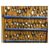 Large Display Case with 103 Collectible Spoons and 2 Forks (Can be shipped without Case - Spoons and Forks Only)