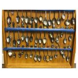 Large Display Case with 103 Collectible Spoons and 2 Forks (Can be shipped without Case - Spoons and Forks Only)