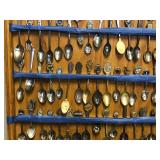 Large Display Case with 103 Collectible Spoons and 2 Forks (Can be shipped without Case - Spoons and Forks Only)