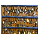 Large Display Case with 103 Collectible Spoons and 2 Forks (Can be shipped without Case - Spoons and Forks Only)