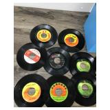 Lot of 45 RPM Records with Case - Beatles - CCR - The Monkees - Bunny Sigler - The Beach Boys - Three Dog Night - Neil Diamond - Deep Purple - Everly Brothers and More