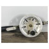 Vintage Metal Fishing Rod with Large Reel