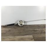 Vintage Metal Fishing Rod with Large Reel