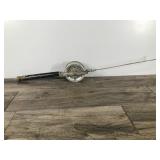 Vintage Metal Fishing Rod with Large Reel