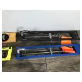 4 - Tip Ups Ready for Action (they have tip up line, leaders & Hooks for Pike), Billy Club and Ice Scoop