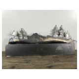 Steel Torch Cut Metal Piece of Art - Coat / Hat Rack - Wall Hanging  - Signed by Artist