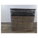 Weaved Household Storage Box with Metal Frame