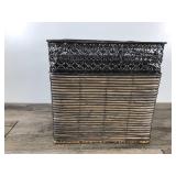 Weaved Household Storage Box with Metal Frame