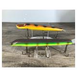 2 - Collectible Wood Musky Lures - Suick & Hi-Fin Fooler Wood Jerk Bait
