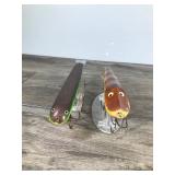 2 - Collectible Wood Musky Lures - Suick & Hi-Fin Fooler Wood Jerk Bait