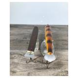 2 - Collectible Wood Musky Lures - Suick & Hi-Fin Fooler Wood Jerk Bait