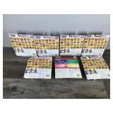 Lot of 7 1997 Kenner Starting Lineup Basketball Figurines with Trading Cards - Horace Grant - Charles Barkley - Shawn Kemp - Walt Frazier and More