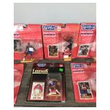 Lot of 7 1997 Kenner Starting Lineup Basketball Figurines with Trading Cards - Horace Grant - Charles Barkley - Shawn Kemp - Walt Frazier and More
