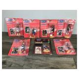 Lot of 7 1997 Kenner Starting Lineup Basketball Figurines with Trading Cards - Horace Grant - Charles Barkley - Shawn Kemp - Walt Frazier and More