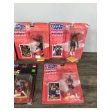 Lot of 7 1997 Kenner Starting Lineup Basketball Figurines with Trading Cards - Horace Grant - Charles Barkley - Shawn Kemp - Walt Frazier and More