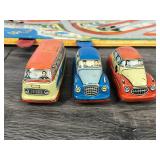 Vintage Technofix No. 295 Traffic Control Tin Road Litho Toy Western Germany 50s with 2 Cars and 1 Bus Vintage