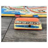 Vintage Technofix No. 295 Traffic Control Tin Road Litho Toy Western Germany 50s with 2 Cars and 1 Bus Vintage