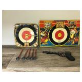 2 - Vintage Marx Tin Litho Target Games with Target Gun