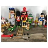 Lot of Wooden Nutcrackers and Other Wood Figurines  - see description for more info